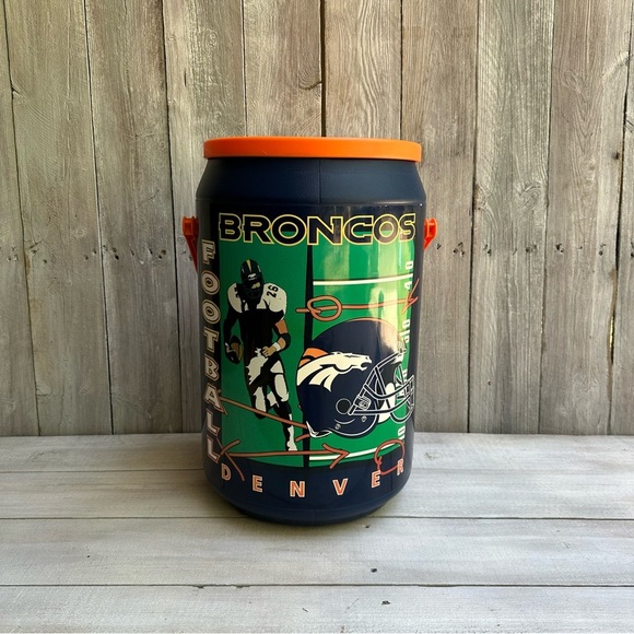 DENVER BRONCOS COOLER VINTAGE 1997 RARE INSULATED LID EXCELLENT CONDITION NFL - Picture 1 of 11